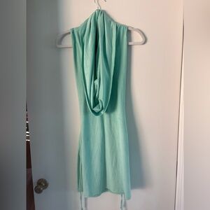Warrior Within Designs Suede Snipped Huntress Cinch Dress Size Medium Mint Green
